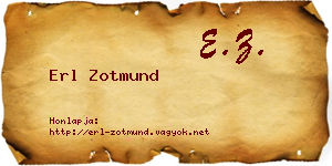 Erl Zotmund névjegykártya